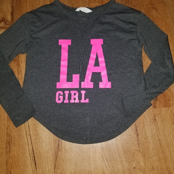 Long sleeve crop tee + track jacket girls - Picture 1 of 6